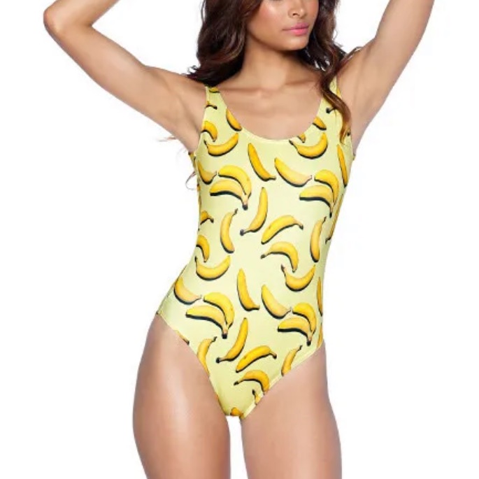 Blackmilk Bananarama Low Back Swimsuit Limited Museum Item